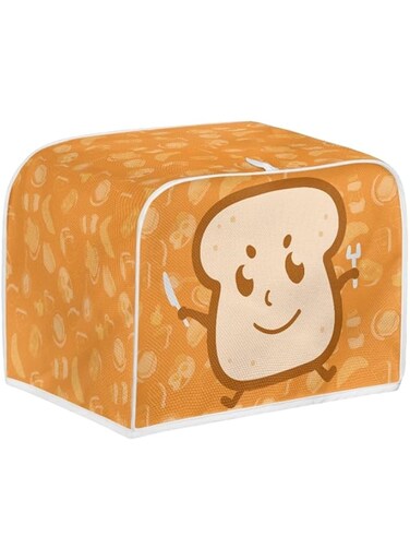 THE WHITE SHOP Cartoon Toaster Design Toaster Cover 4 Slice Wide Slot Decorative,Small Kitchen Appliance Bread Maker Fingerprint Protection(A)