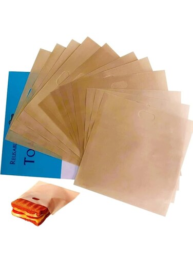 12 Piece Non Stick Toaster Bags Reusable (12PCS/SET)