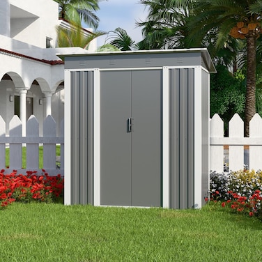 GARDEN SHED/STORAGE ROOM GREY COLOR WITH 2 YEARS WARRANTY