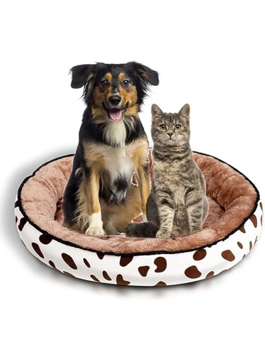 VITION Dog Bed, Double Sided Crate Pet Bed Kennel Pad, Soft Plush Washable, Comfortable Dog Bed (Large 60 x 48cm)