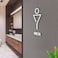 19 x 14cm Personalized Restroom Sign WC Sign Toilet Sign &ndash; Black Single Women