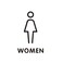 19 x 14cm Personalized Restroom Sign WC Sign Toilet Sign &ndash; Black Single Women