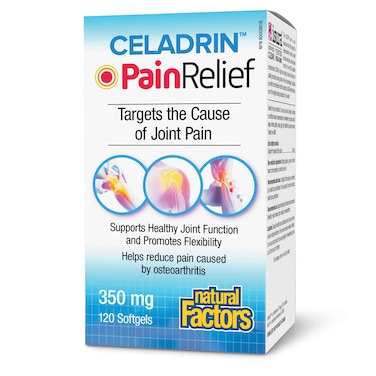 Natural Factors Celadrin Pain Relief, 120 Softgels, 350 mg