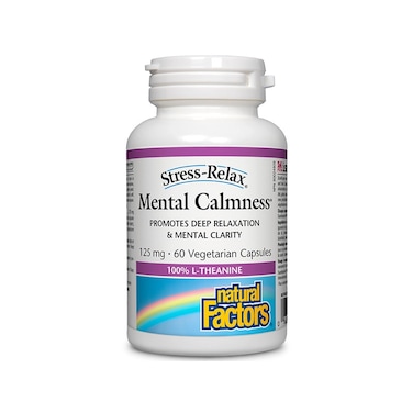 Natural Factors Mental Calmness, 125 mg, 60 Vegetable Capsules