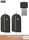 2PCS Foldable Clothes Dust Cover Garment Bags for Hanging Clothes Storage Gusset Suit Bags for Closet Storage Bags Dust Covers for Clothes Sweater Bags Clothes Protector for Travel