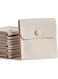 PandaSew Microfiber Jewelry Pouch, 20pcs 8x8cm Luxury Small Jewelry Gift Bag Package Snap Button with Divider Beige