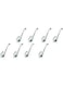 Robustline Multipurpose Wall Mounted Hat and Coat Hooks for Clothes, Coats, Hats, Belts, Towels (C-746) (8, Chrome Plated)