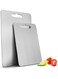Cutting Board, Cutting Board Chopping Board Cutting Block Mincing Mat Thick Stainless Steel Heavy Duty Non-Slip, for Kitchen Home Meat Vegetable Fruit (Medium)