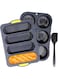 ChicAbode Silicone Hamburger Bun Mold,Set of 3 Silicone Baguette Pan with Spatula Nonstick 4 Wave Baguette Baking Tray 6 Cup Hamburger Bun Mold Bread Pans for Homemade Bread Loaf Sandwich