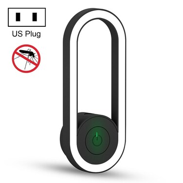 TS-06-13 Ultrasonic Mosquito Repellent Electronic Night Light Mosquito Repellent US Plug - Black