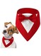 Dog Tuxedo,Formal Dog Wedding Bandana Dog Collar with Bow Tie Dog Birthday Costume Adjustable Pet Party Dog Wedding Attire,Dog Valentines Outfit Cosplay for Small Medium Large Pets