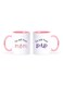 2-Piece Go Ask Your Mom Dad Printed Mug Set Pink/White/Black 325ml