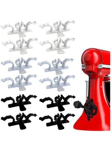 Azonee Cord Organizer for Appliances, Upgraded 12 PCS Cord Keeper, Appliance Cord Winder Wrapper Cord Holder, Cord Keeper on Stand Mixer, Blender, Coffee Maker, Pressure Cooker, 3 Colors