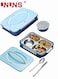 4-Compartments Portable Lunch Box,1000ML,Kids Adult Insulated Lunch Box With Soup Bowl And Cutlery Set,Stainless Steel Bento Lunch Box