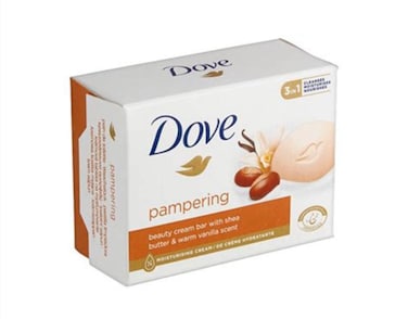 DOVE PAMPERING SHEA BUTTER &amp; VANILLA  MOISTURIZING CREAM BAR 125G