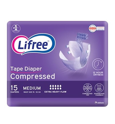 Lifree Adult Diapers Tape Medium - 1 X 15 Pac