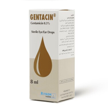 جنتاسين 0.3% قطرات للعين/الأذن 8 مل
