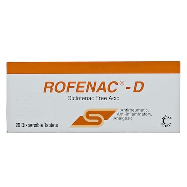 Rofenac D 50mg Dispersible Tablets For Pain Relief, Pack of 20's