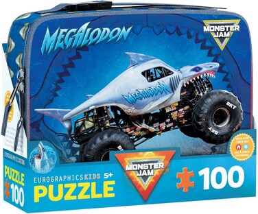 أحجية يوروغرافيكس ١٠٠ قطعة في حقيبة غداء - مونستر جام ميغالودون