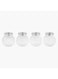 Home Box Tiful-4Pcs. Spice Canister Set-7.8X6X7.8Cm-Cleare Canister Set-7.8X6X7.8Cm-Clear
