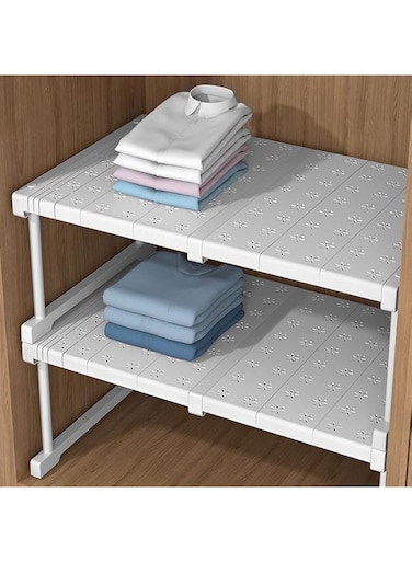 Closet Organizer, Expandable Closet Shelf Organizer from 18-26",Under Sink Organizer Cabinet Organizer Closet Drawer Divider Expandable Tiered Divider for Kitchen Bathroom Office