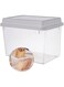 Premify Bread Container, Transparent Bread Box with Lid Sealed Refrigerator, Plastic Reusable Containers to Keep Fresh, for Cereal Vegetable Fruits, Kitchen Food Storage Accessories