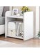 Two-layer model bedside cabinet, no drawer lightweight storage cabinet, simple modern style ultra-narrow bedside mini storage cabinet for bedroom, living room, balcony (white)