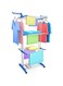 VIO&reg; Clothes Drying Rack Foldable Adjustable Stainless Steel Garment Laundry Rack Large for Indoor Outdoor Use Space Saving Clothes Hanger Drying Stand