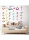 ROHKAO Arabic Letters Stickers Number Stickers Arabic Alphabet Wall Sticker Arabic Letter Wall Decals Islamic Alphabet Prints Wall Decorations Educational Learning Alphabet Stickers