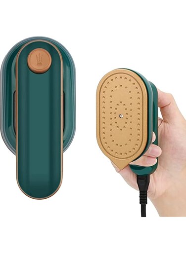 Mini Iron Steamer with 180&deg; Rotation, Portable Dry and Wet Clothes Ironing for Home, Travel, Sewing &amp; Crafting, Folding design.