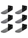 Hausdec 6 Pack Floating Shoe Shelves,Black Acrylic Shoe Display Shelves,for Display Collectible Shoe&amp;Sneaker