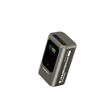 10000mAh Mini Power Bank with Real-Time Display / PD 35W, QC 22.5 - Grey