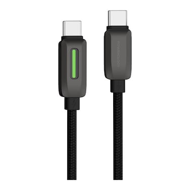 Powerology 60W Braided USB-C to USB C Cable, PD 60W, 1.2 Meter Length, 480 Mbps Data Transfer Speed, Braided PVC &amp; Zinc Alloy Material, Best Type C Cable for iPhone 17/16/15, S25/S24/S23 &ndash; Black