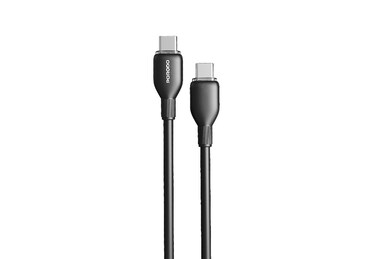 Porodo USB-C to USB-C Fast Charging &amp; Data Cable, TPE Material, 240W Max Power, 480Mbps Data Transfer, 1m Length &ndash; Black