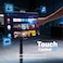 Powerology Portable Android TV on Wheels, FHD 60Hz Cordless Screen, 32 Inch Smart Monitor, Wi-Fi &amp; Bluetooth, Touch Screen, 2&times; Built-In Speakers, 38400 mAh Battery, Netflix Shahid YouTube
