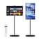 Powerology Portable Android TV on Wheels, FHD 60Hz Cordless Screen, 32 Inch Smart Monitor, Wi-Fi &amp; Bluetooth, Touch Screen, 2&times; Built-In Speakers, 38400 mAh Battery, Netflix Shahid YouTube