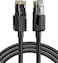 UGREEN Ethernet Cable Cat 6 1M Braided Network Cable 1Gbps High Speed Internet Cord Shielded LAN Wire RJ45 Connector Compatible with Router PS5 Xbox Smart TV Switch WiFi Extender Ethernet Adapter