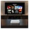 Porodo Echobox Android TV Box with 4K Ultra HD Streaming, Android OS, Wi-Fi Connectivity, Smart TV Media Player, Voice Control Support, High-Speed Performance, Easy Plug & Play Setup, White