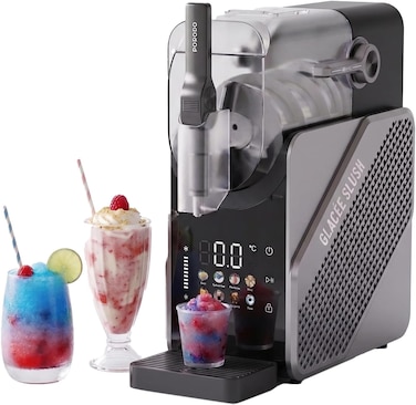 Porodo Lifestyle GLAC&Eacute;E 2-in-1 Slushie Maker &amp; Ice Cream Maker, 2.5L Large Capacity Frozen Drink Machine with 9-Level Hardness Adjustment, Smart Temperature Control, 3-Pin UK Plug