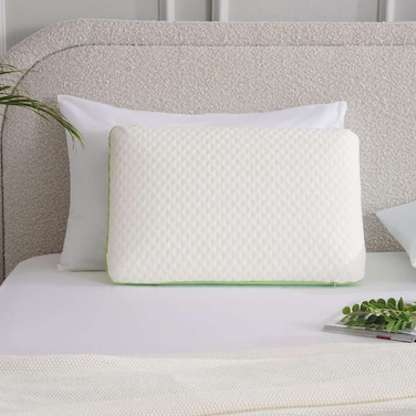 Home Aloe Vera Infused Memory Foam Pillow 40x60x13cm - Green