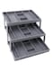 Jiawu Drawer Organizer, Multi Level Expandable Desk Organizer Tray, Collapsible Storage Trays for Jewelry and Cosmetics Storage, Versatile for Dressing Table, Bathroom (3 Layers)