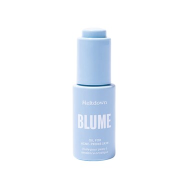 Blume Meltdown Acne Oil - Acne Treatment Face Oil + Pore Minimizer - Skin-Smoothing Face Serum with Rosehip Oil, Blue Tansy and Black Cumin Seed Oil - Helps Calm Redness and Improve Texture (0.5 oz)