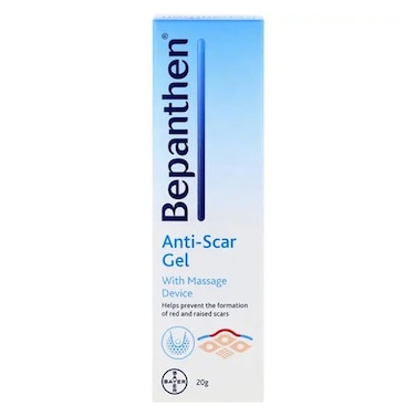 Bepanthen Anti-Scar Gel With Massage Device For Red &amp; Raised Scars 20g