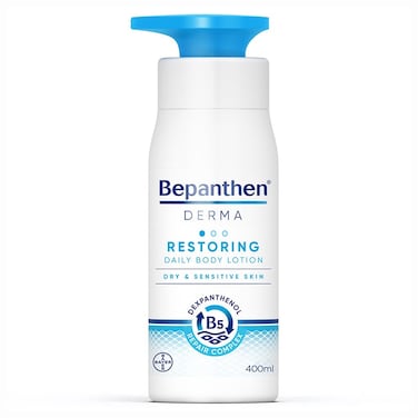 Bepanthen Derma Restoring Daily Moisturizing Body Lotion For Dry &amp; Sensitive Skin 400ml