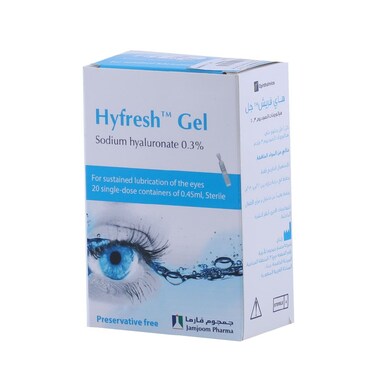 Hyfresh Gel 3mg/ml Sodium Hyaluronate Eye Gel 0.45ml 20's