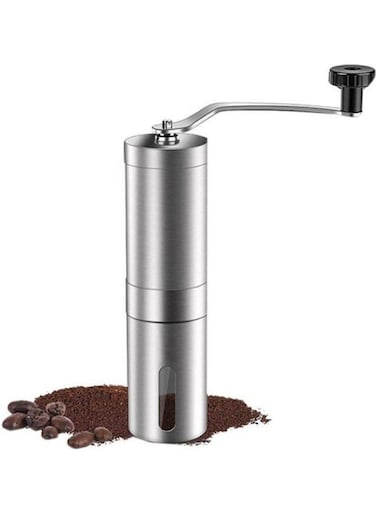Coffee Bean Grinder Silver 18x9x15cm