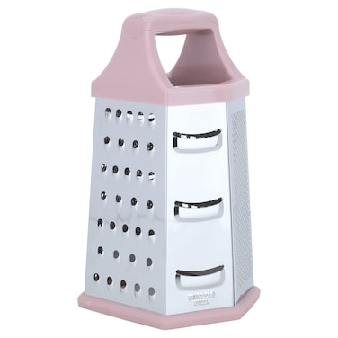 مبشرة استيل 6 أوجه يد بلاستيك وردي