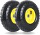 AL ARQAM 1 Pcs 10" Heavy-Duty Replacement Tire and Wheel  4.10/3.50-4 Heavy Duty Replacement Inner Tube (Yellow)