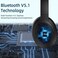 LEVORE Wireless Bluetooth Headphones with Active Noise Cancellation &ndash; Foldable Over-Ear Headset with Built-In Microphone, Long Battery Life &amp; Comfortable Design &ndash; Black