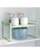 Maykela Expandable Countertop Organizer Shelf, Cabinet Shelf Organizers, Storage Rack Shelf Kitchen Shelf Organiser,Spice Racks,Cupboard Shelf for Home and Kitchen Storage(Green)